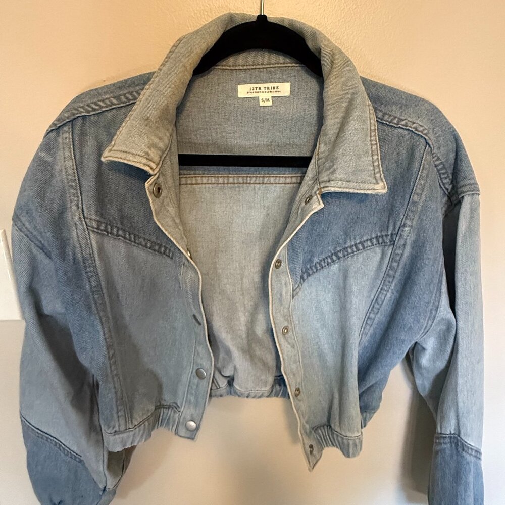 Crop jean jacket